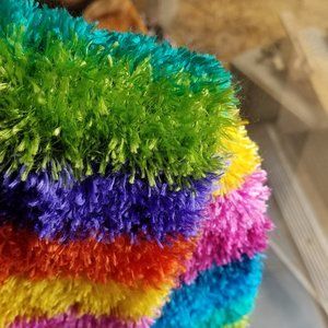 LOT of 3 Scarves, rainbow stripes scarf, ombre purple teal scarves - MOVING SALE